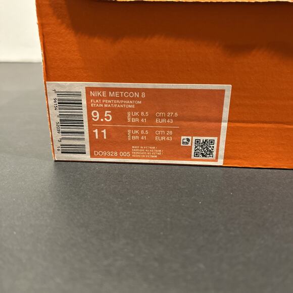 Size 9.5M/11W-Nike Metcon 8 \'Flat Pewter\' DO9328-005 BRAND NEW W OG BOX main image 8